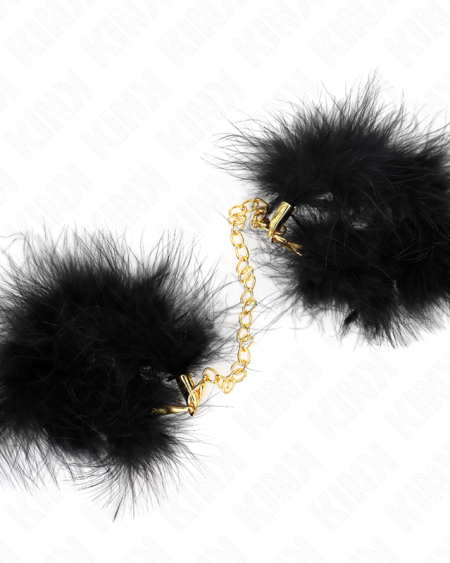 KINK - MANCHETTES EN PLUME AVEC CHAÎNE OR MODÈLE 0
