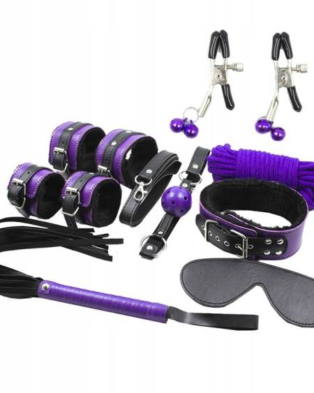 SECRETPLAY - BDSM SET 8PCS PURBLE / NOIR.