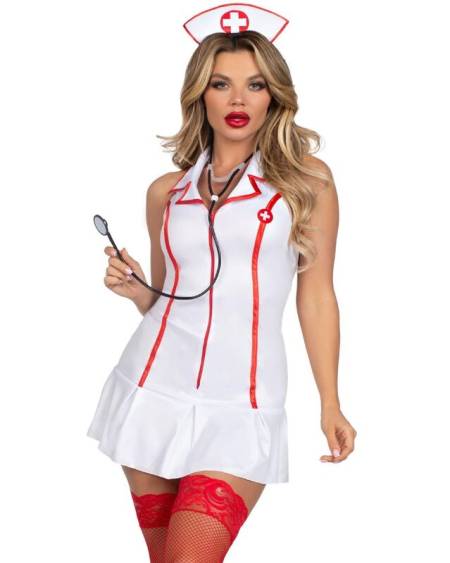 LEG AVENUE - COSTUME D'INFIRMIÈRE EN CHEF BLANC S/M