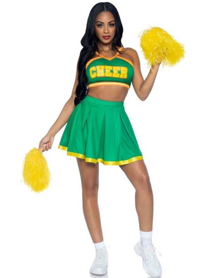 LEG AVENUE - COSTUME POM-POM GIRLS VERT S/M
