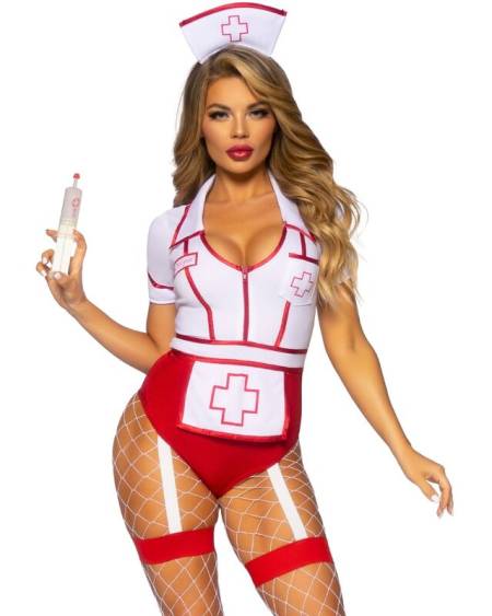 LEG AVENUE - COSTUME INFIRMIÈRE SEXY ROUGE/BLANC M