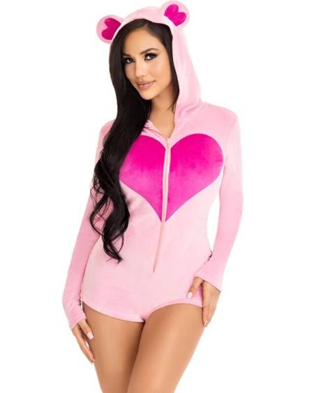 LEG AVENUE - BODY VELOURS OURS EN TEDDY ROSE S