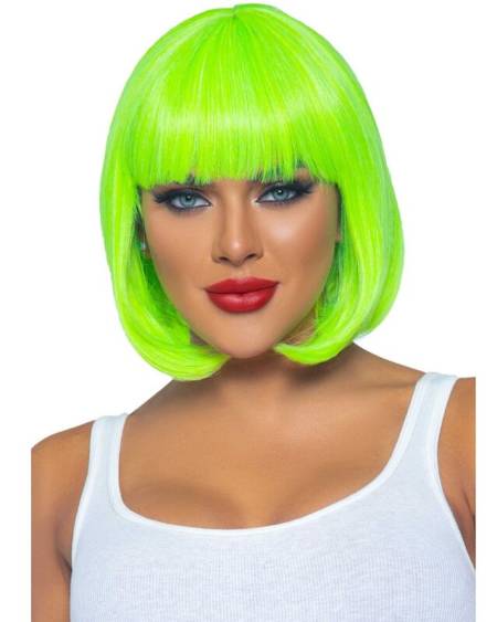 LEG AVENUE - PERRUQUE BOB FLUORESCENTE VERT FLUO