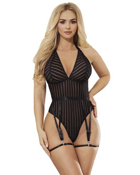 SUBBLIME - 954147 BODY AVEC PORTE-JARRETELLES NOIR S/M