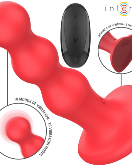 INTENSE - CODY VIBRATEUR AVEC VENTOUSE TÉLÉCOMMANDE ROUGE
