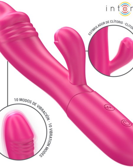 INTENSE - IVY VIBRATEUR FLEXIBLE 10 VIBRATIONS AVEC LANGUE STIMULANTE ROSE