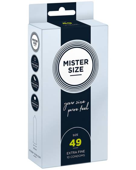 MISTER SIZE - PRÉSERVATIF TAILLE S 49 MM (10 UNITÉS)