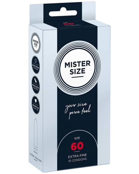 MISTER SIZE - PRÉSERVATIF TAILLE XL 60 MM (10 UNITÉS)