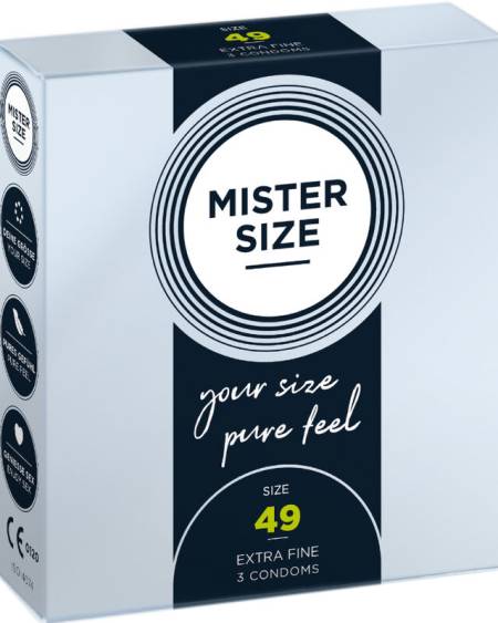 MISTER SIZE - PRÉSERVATIF TAILLE S 49 MM (3 UNITÉS)