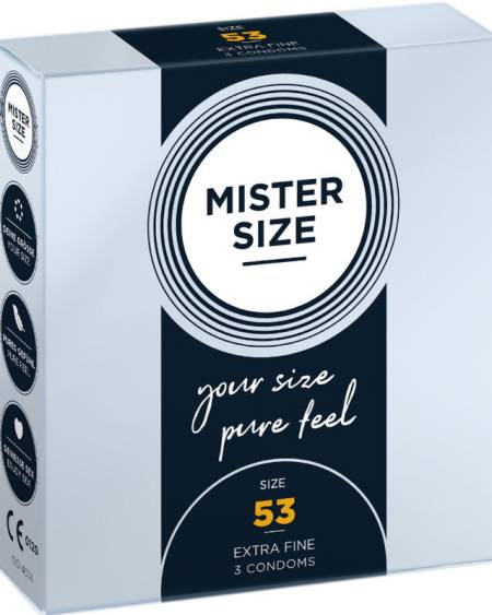 MISTER SIZE - PRÉSERVATIF TAILLE M 53 MM (3 UNITÉS)