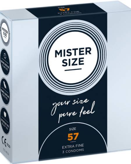 MISTER SIZE - PRÉSERVATIF TAILLE L 57 MM (3 UNITÉS)