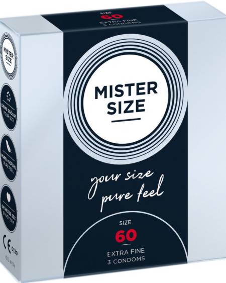 MISTER SIZE - PRÉSERVATIF TAILLE XL 60 MM (3 UNITÉS)