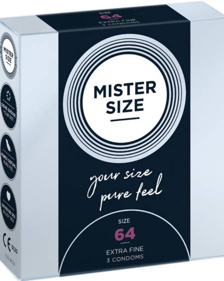 MISTER SIZE - PRÉSERVATIFS TAILLE XXL 64 MM (3 UNITÉS)