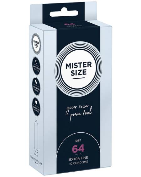 MISTER SIZE - PRÉSERVATIFS TAILLE XXL 64 MM (10 UNITÉS)