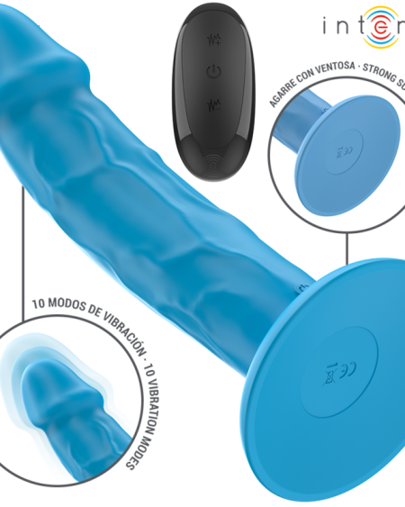 INTENSE - PHOEBE VIBRATEUR RÉALISTE 10 VIBRATIONS TÉLÉCOMMANDE BLEU