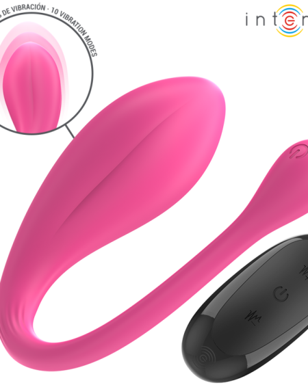 INTENSE - JANICE U VIBRATEUR DOUBLE STIMULATION 10 VIBRATIONS ROSE TÉLÉCOMMANDE