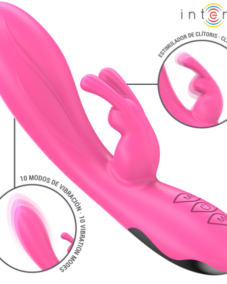 INTENSE - RANDALL VIBRATEUR RABBIT 10 VIBRATIONS ROSE