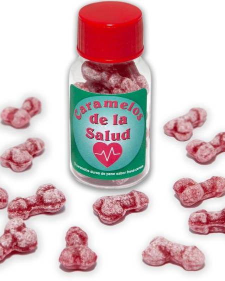 DIABLO PICANTE - 12 BONBONS SANTÉ FORME PÉNIS FRAISE/CERISE