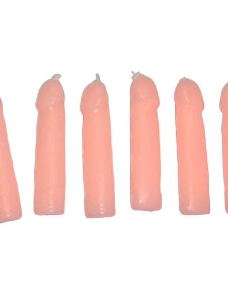 DIABLO PICANTE - 6 BOUGIES FORME PÉNIS CHAIR