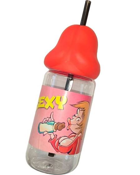DIABLO PICANTE - BIBERON EN FORME DE PÉNIS 360 ML ROUGE