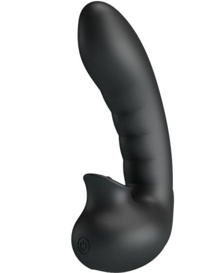 PRETTY LOVE - HOBGOBLIN BOÎTE À DOIGTS VIBRANTS 12 VIBRATIONS + STIMULATEUR DE CLITORIS NOIR
