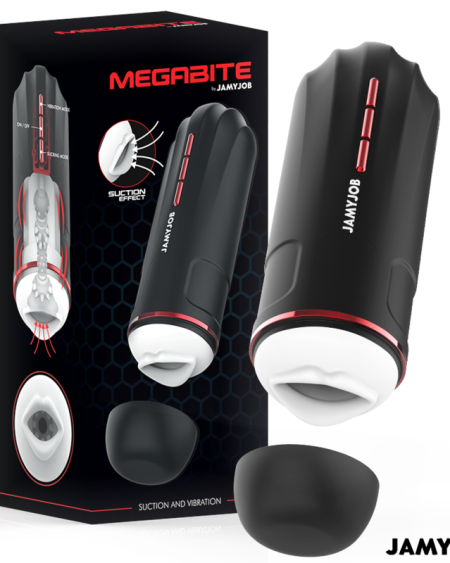 JAMYJOB - MASTURBATEUR BUCCAL AUTOMATIQUE MEGABITE 5 MODES D'ONDES STIMULANTES ET DE VIBRATIONS