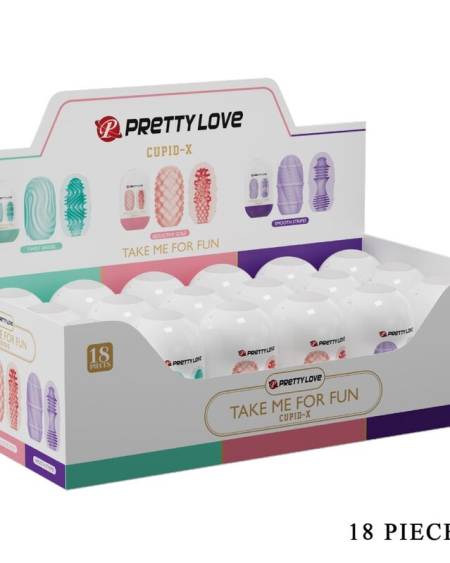 PRETTY LOVE - CUPID X 18 MASTURBATEURS POUR HOMMES DIFFÉRENTES TEXTURES