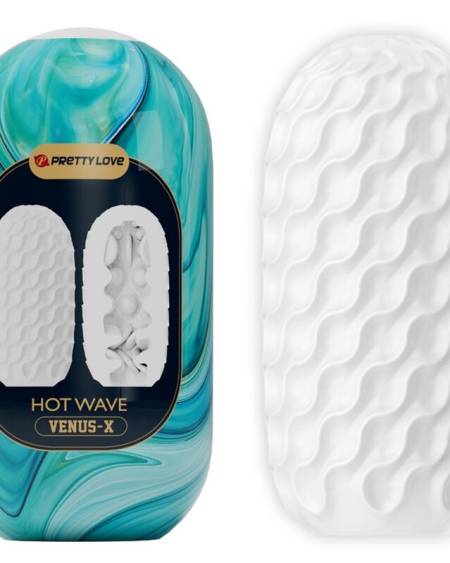 PRETTY LOVE - MASTURBATEUR POUR HOMME EN SILICONE HOT WAVE BLANC