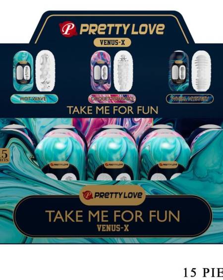 PRETTY LOVE - VENUS X 15 MASTURBATEURS HOMMES EN SILICONE BLANC