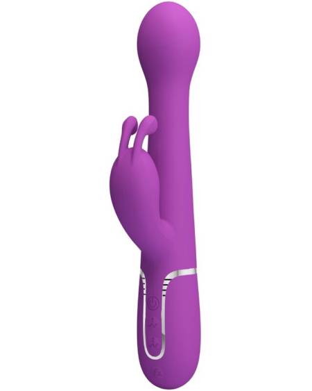 PRETTY LOVE - VIBRATEUR LAPIN MULTIFONCTION 3 EN 1 DEJON VIOLET