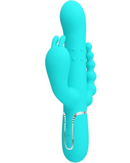 PRETTY LOVE - CAMMY 4 EN 1 VIBRATEUR MULTIFONCTION TRIPPLE RABBIT BLEU