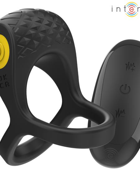 INTENSE - ALEX VIBRATEUR DOUBLE ANNEAU PÉNIS 10 VIBRATIONS NOIR