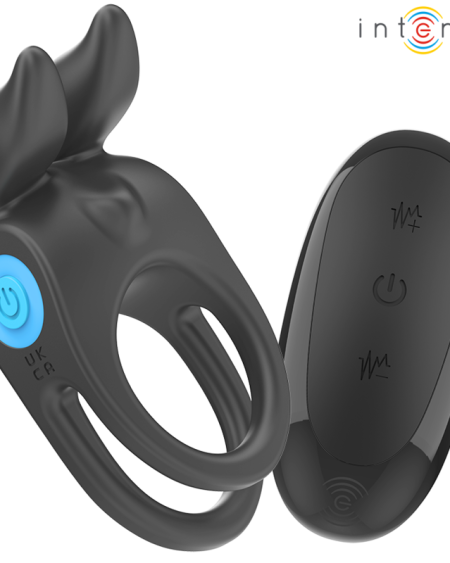 INTENSE - SAM VIBRATEUR DOUBLE ANNEAU PÉNIS 10 VIBRATIONS NOIR
