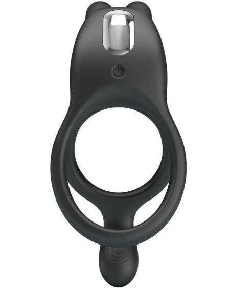 PRETTY LOVE - SETH DOUBLE ANNEAU VIBRANT LAPIN 7 VIBRATIONS NOIR