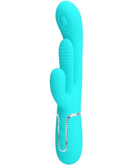 PRETTY LOVE - SHANIA TRIPLE RABBIT VIBRATEUR MULTIFONCTION 3 EN 1 BLEU