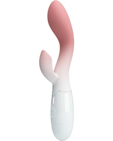 PRETTY LOVE - VIBRATEUR POINT G LUMINEUX + STIMULATEUR DE CLITORIS 30 VIBRATIONS ROSE
