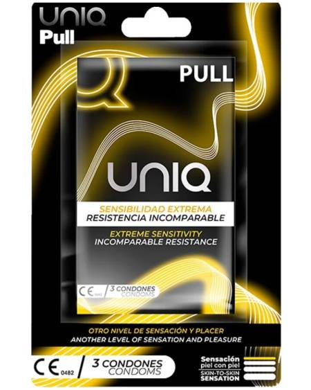 UNIQ - PULL PRESERVATIFS SANS LATEX AVEC BANDES 3 UNITES