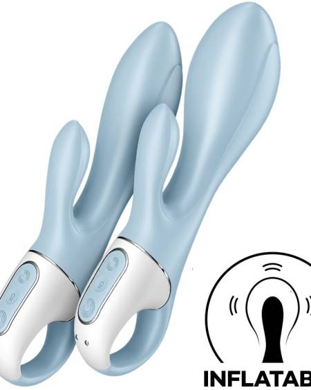 SATISFYER - AIR PUMP BUNNY 1 VIBRATEUR GONFLABLE LAPIN BLEU