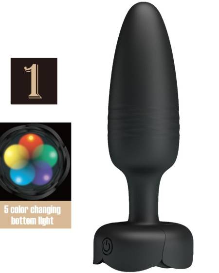 PRETTY LOVE - TARION PLUG ANAL AVEC LUMIÈRE LED NOIR 12,5 CM