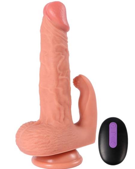 SHEQU - HAYDEN DILDO ET STIMULATEUR DE CLITORIS AVEC VIBRATION ET TÉLÉCOMMANDE 16 CM