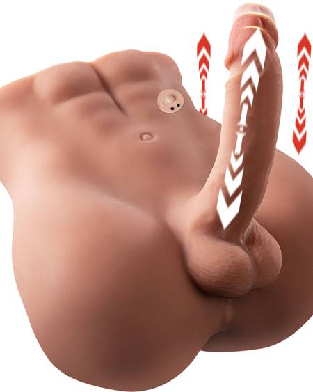 XISE - BERTLETT DILDO ASS GODE RÉALISTE ET MASTURBATEUR ANUS POSITION FRONTALE AVEC POUSSÉE 18 CM