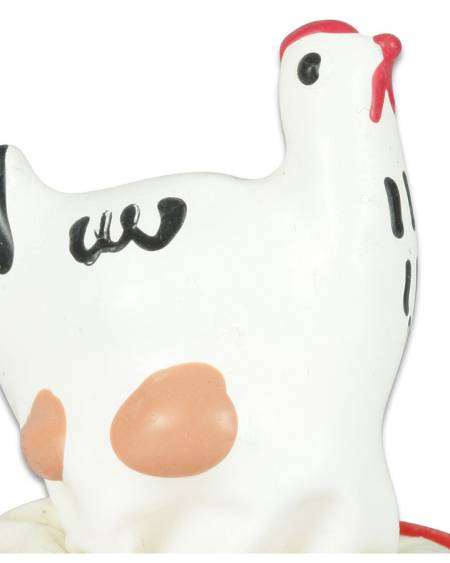 CONDOMERIE - PRÉSERVATIFS FANTAISIE PEINTS À LA MAIN POULET BLANC