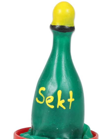 CONDOMERIE - PRÉSERVATIFS FANTAISIE PEINTS À LA MAIN CHAMPAGNE