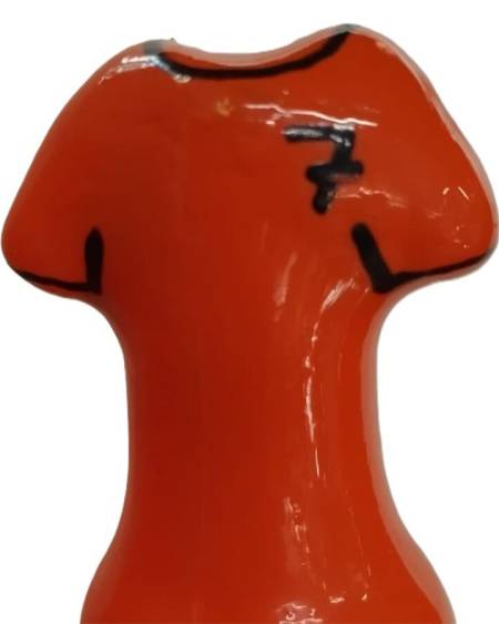 CONDOMERIE - PRÉSERVATIFS FANTAISIE PEINTS À LA MAIN T-SHIRT ORANGE