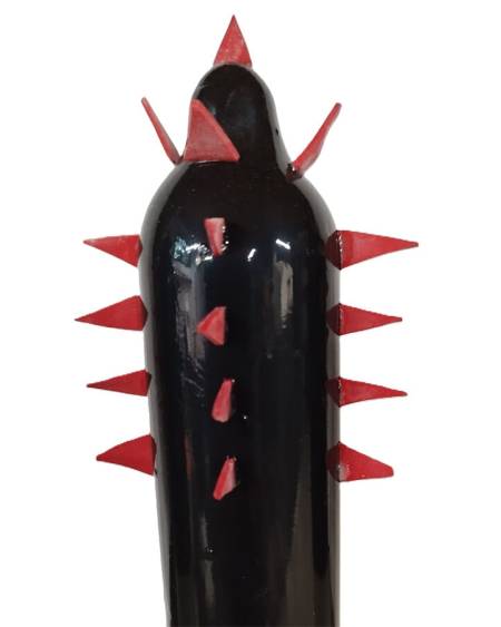 CONDOMERIE - PRÉSERVATIFS FANTAISIE PEINTS À LA MAIN CACTUS NOIR XL