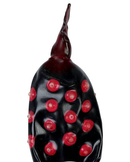 CONDOMERIE - PRÉSERVATIFS FANTAISIE PEINTS À LA MAIN NOIR FAKIR XL