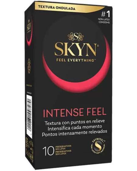 SKYN - PRÉSERVATIF TEXTURÉ À LA SENSATION INTENSE AVEC UN DESIGN ONDULÉ 10 UNITÉS