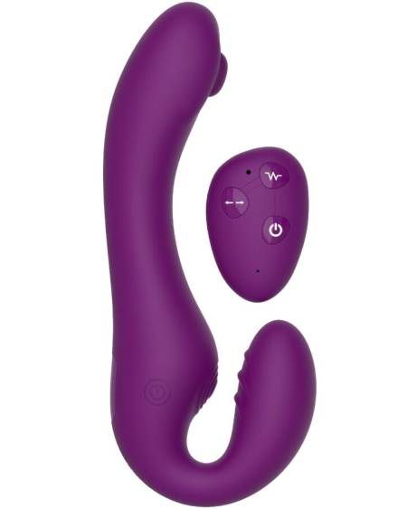 XOCOON - VIBRATEUR SANS STRAPLESS 2 EN 1 AVEC TÉLÉCOMMANDE VIOLET