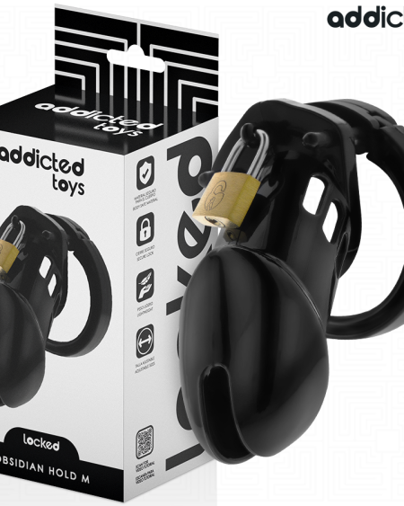 ADDICTED TOYS LOCKED - CAGE À PÉNIS OBSIDIAN HOLD TAILLE M