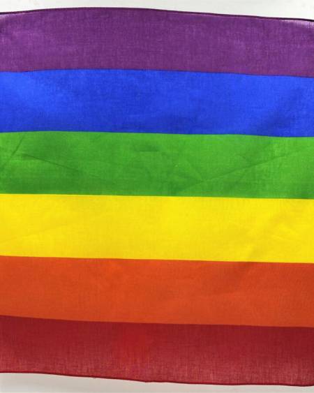 FIERTÉ - ÉCHARPE EN COTON DRAPEAU ARC-EN-CIEL